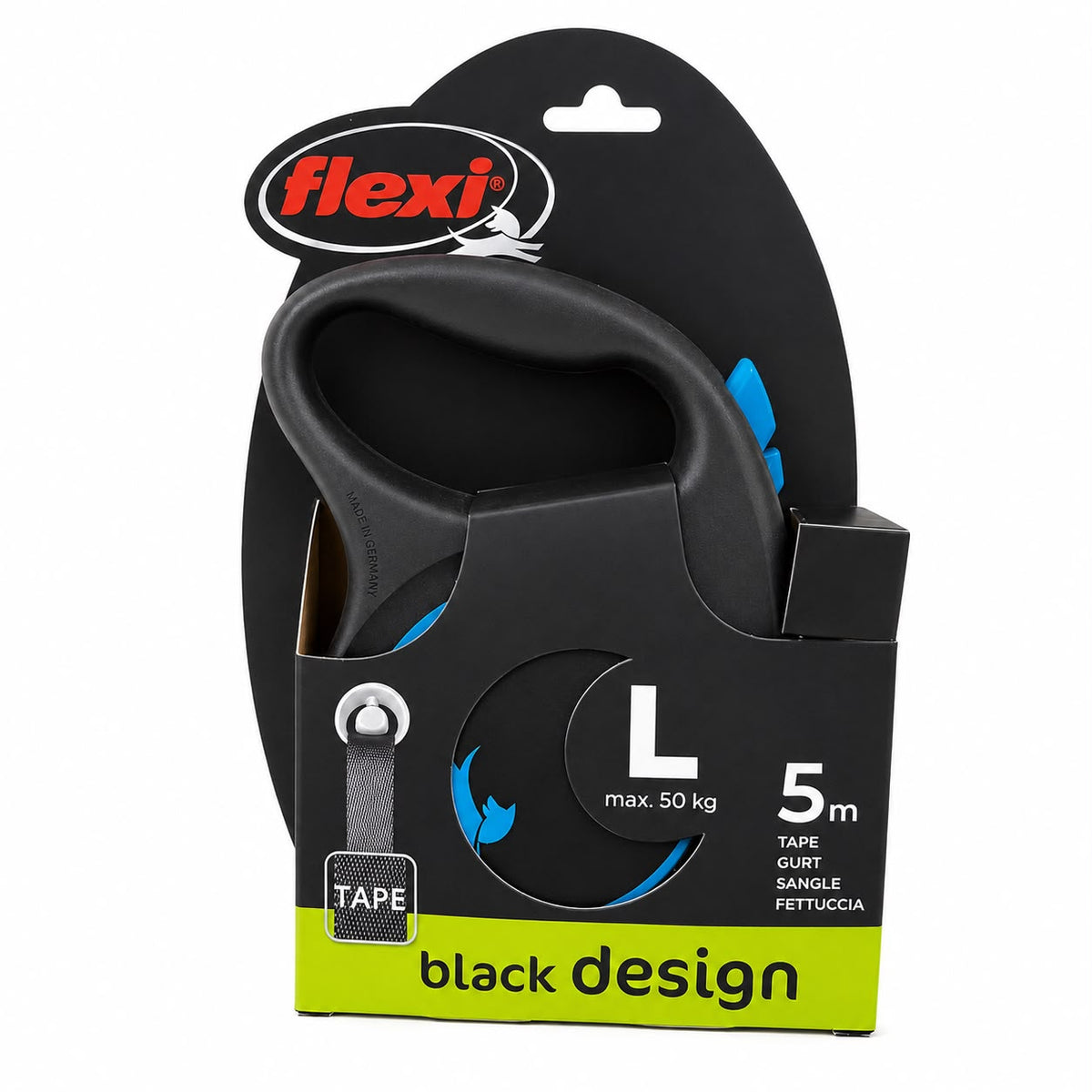 Flexi Black Design Retractable Dog Leash – Large, 5m, Up to 50kg