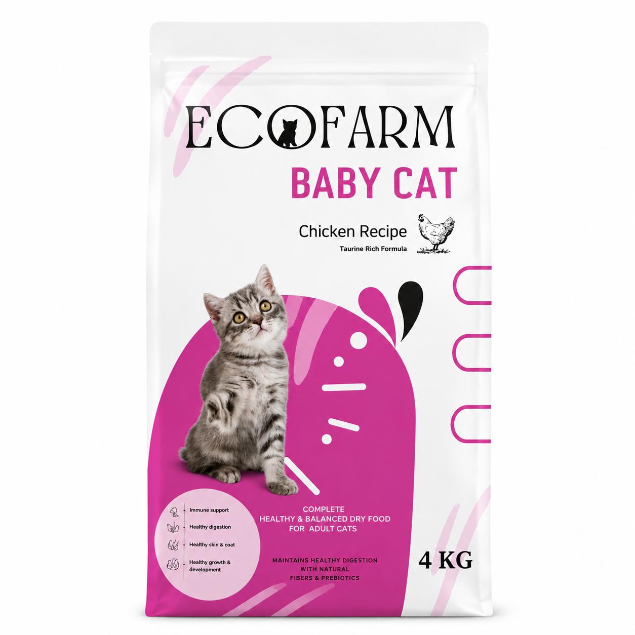 EcoFarm Baby Cat Chicken Recipe Dry Food – 4 KG