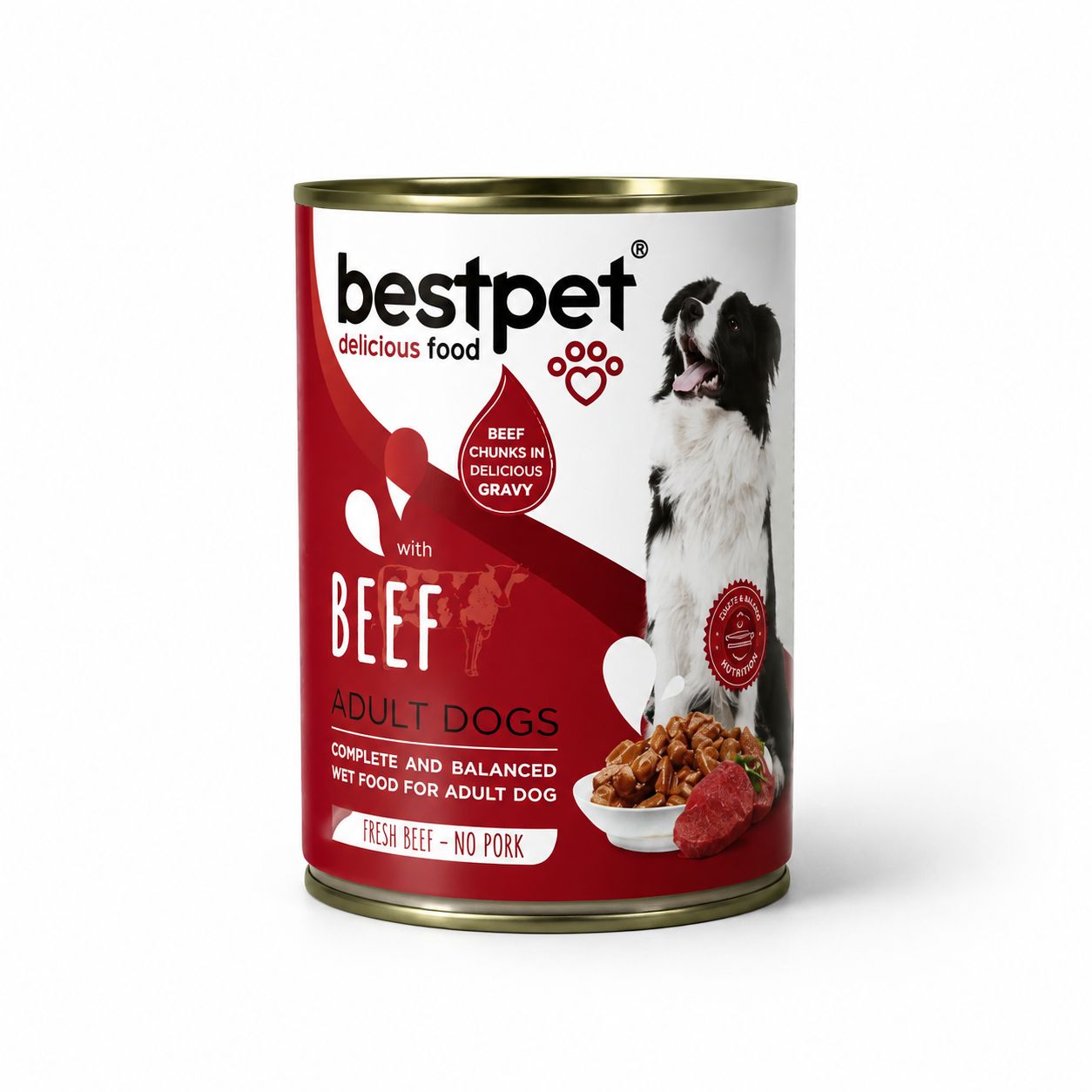 Bestpet Adult Dogs Wet Food – Beef Chunks in Gravy 400g