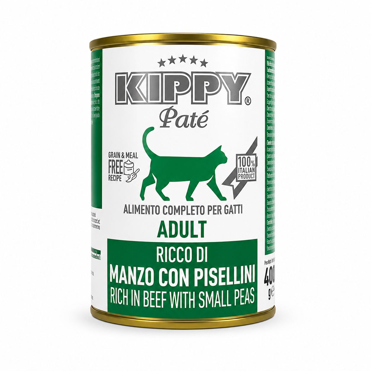 Kippy Paté Adult Rich in Beef with Small Peas Wet Cat Food – 400g