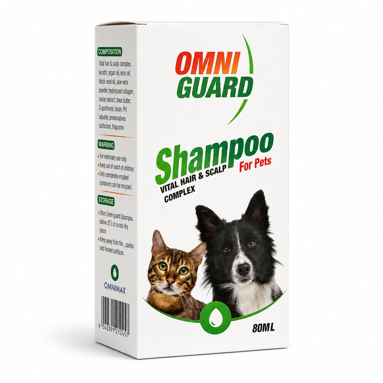 Omni Guard Vital Hair & Scalp Complex Pet Shampoo – 80ml