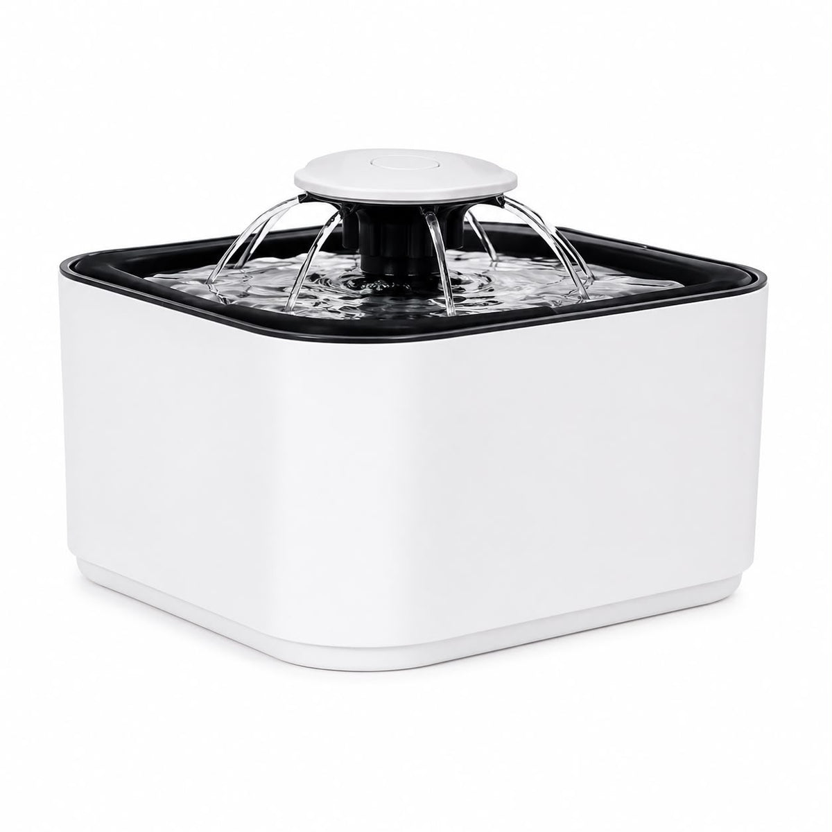 Automatic Pet Water Fountain for Cats & Dogs – White & Black