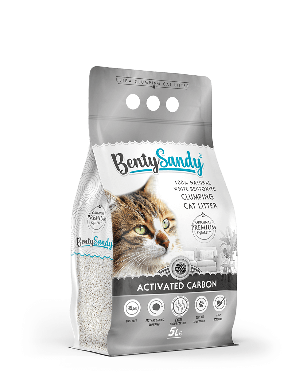 BentySandy Bentonite Cat Litter with Active Carbon, 5L