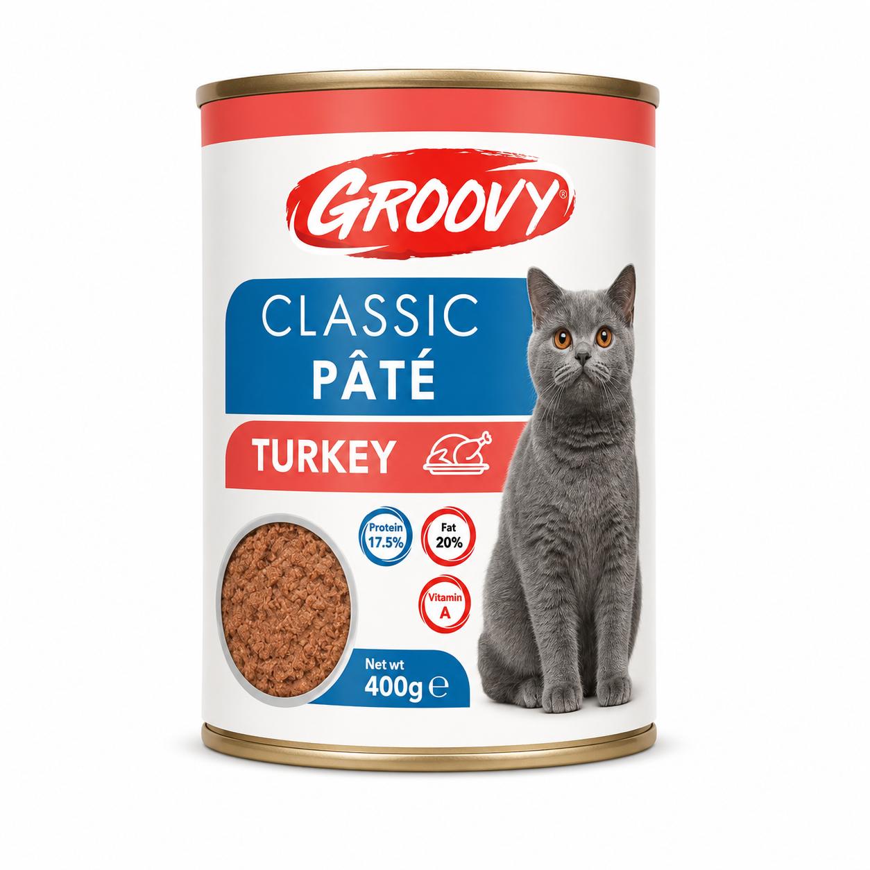 Groovy Classic Pâté Turkey Wet Cat Food 400g