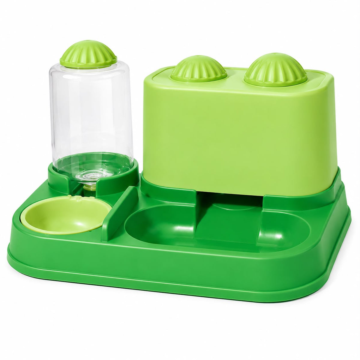 Automatic Pet Food & Water Dispenser – Green