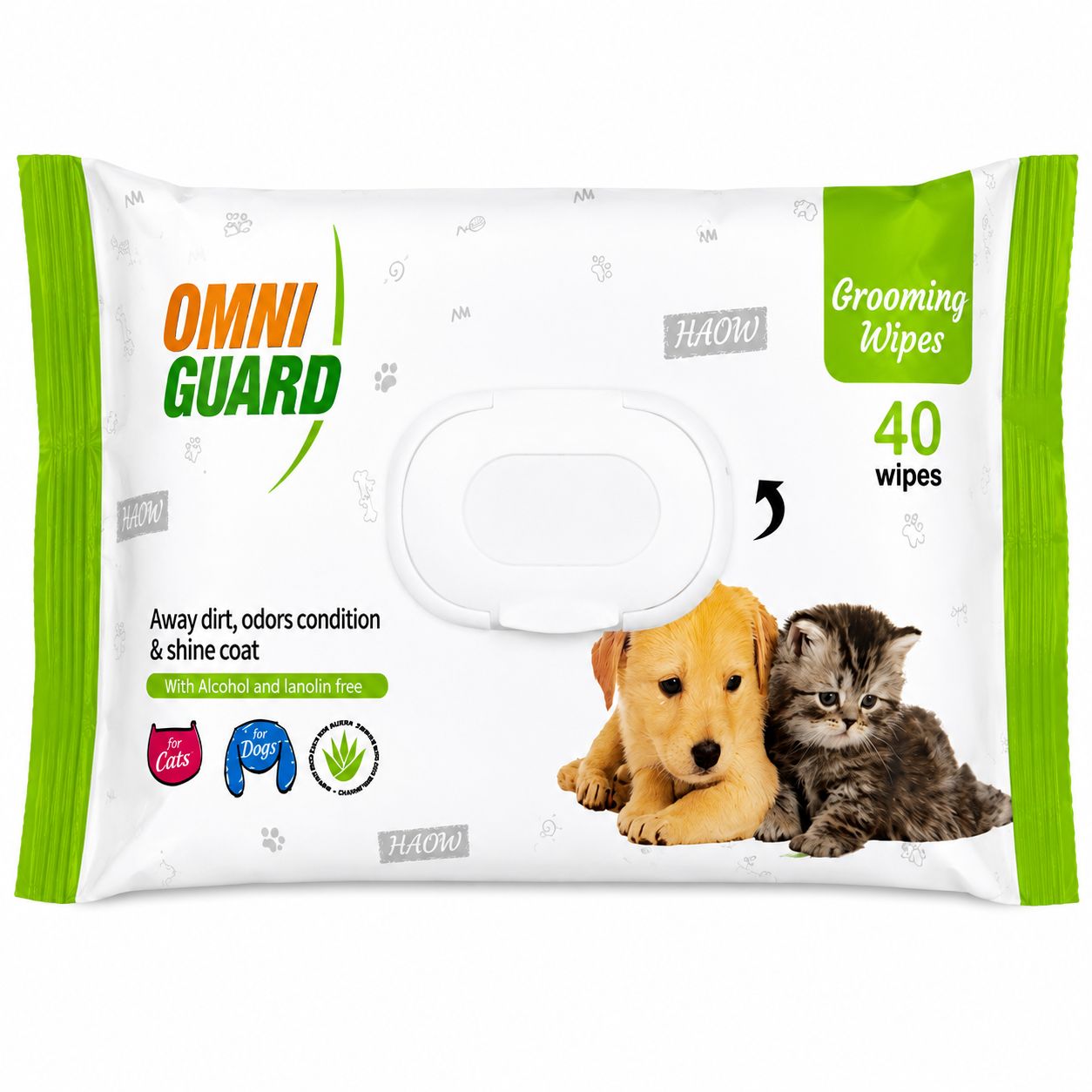 Omni Guard Grooming Wipes – 40 Wipes