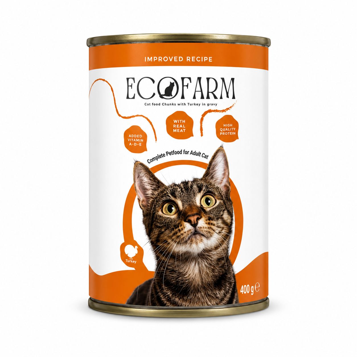 Ecofarm Cat Wet Food with Turkey in Gravy 400g