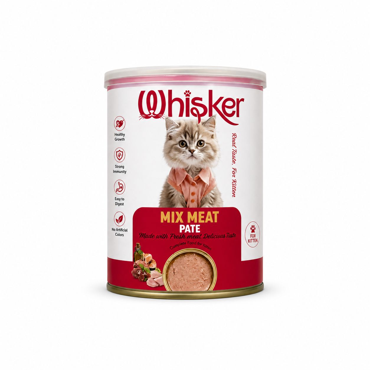 Whisker Kitten Mix Meat Pâté Wet Cat Food – 400g