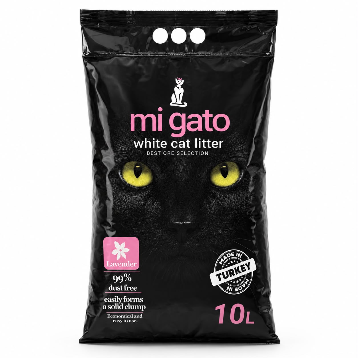 Mi Gato White Cat Litter – Lavender Scented – 10L