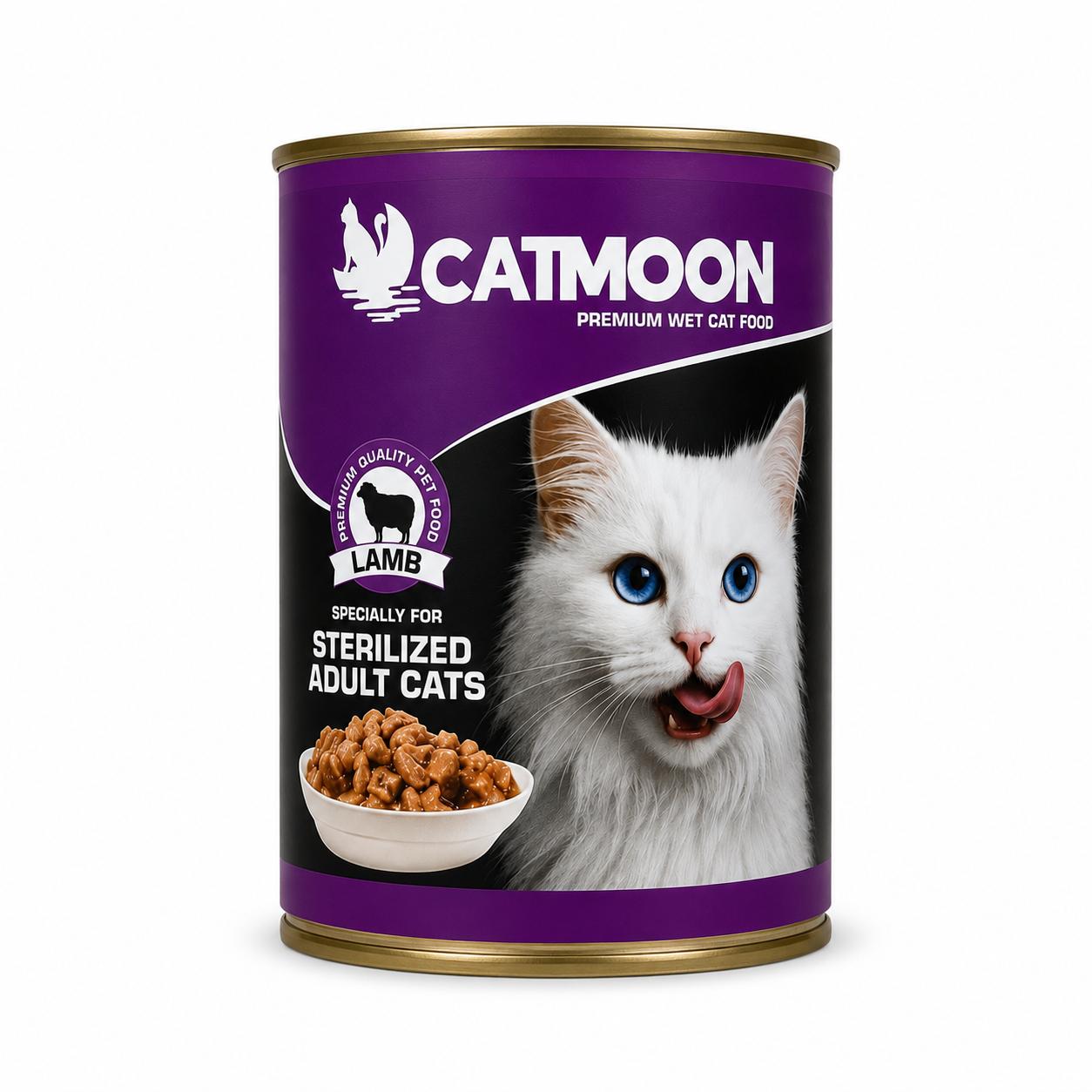 Catmoon Sterilised Adult Cats Wet Food – Lamb Chunks in Gravy 400g