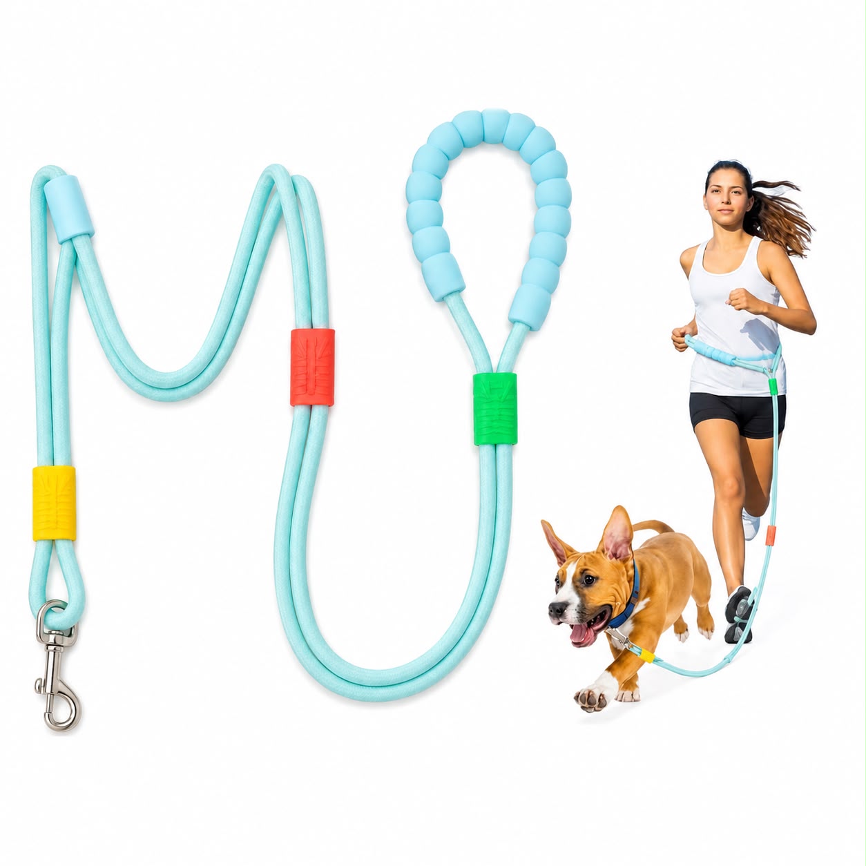 Hands-Free Dog Running Leash – Waist Rope Leash