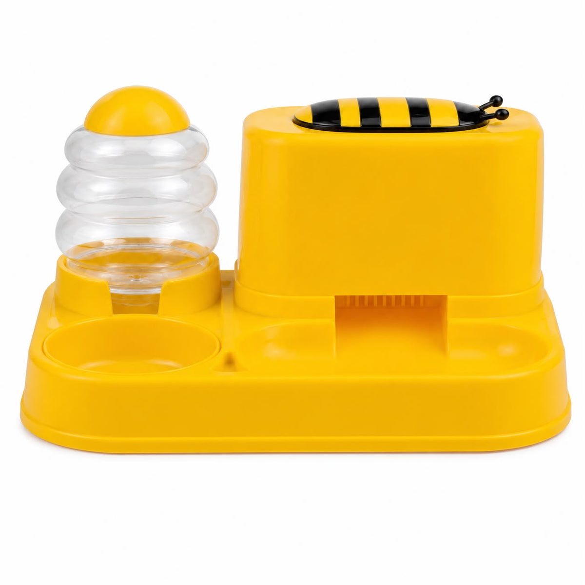 Automatic Pet Food & Water Dispenser with Bee Design – Yellow