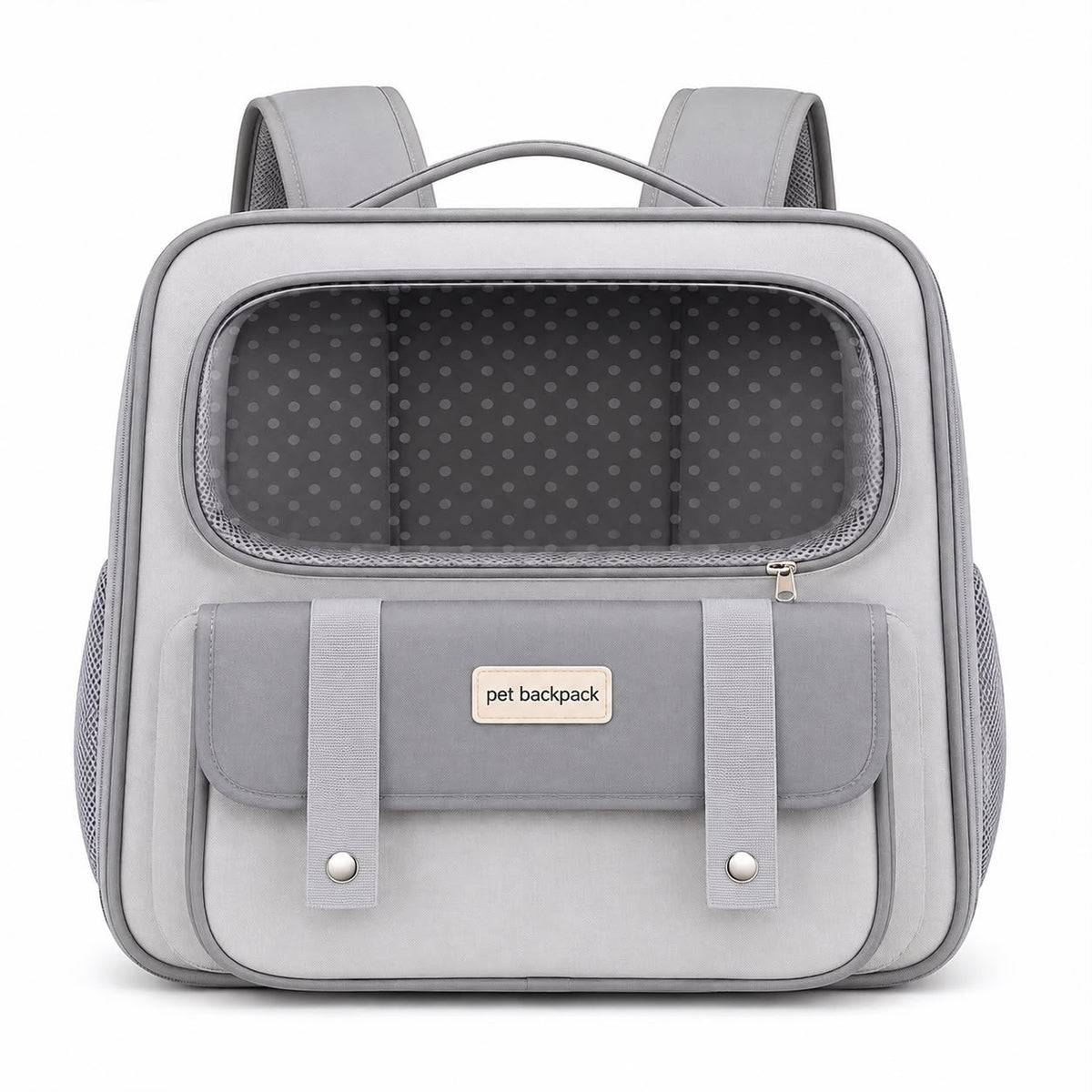 Large Window Pet Carrier Backpack – Gray