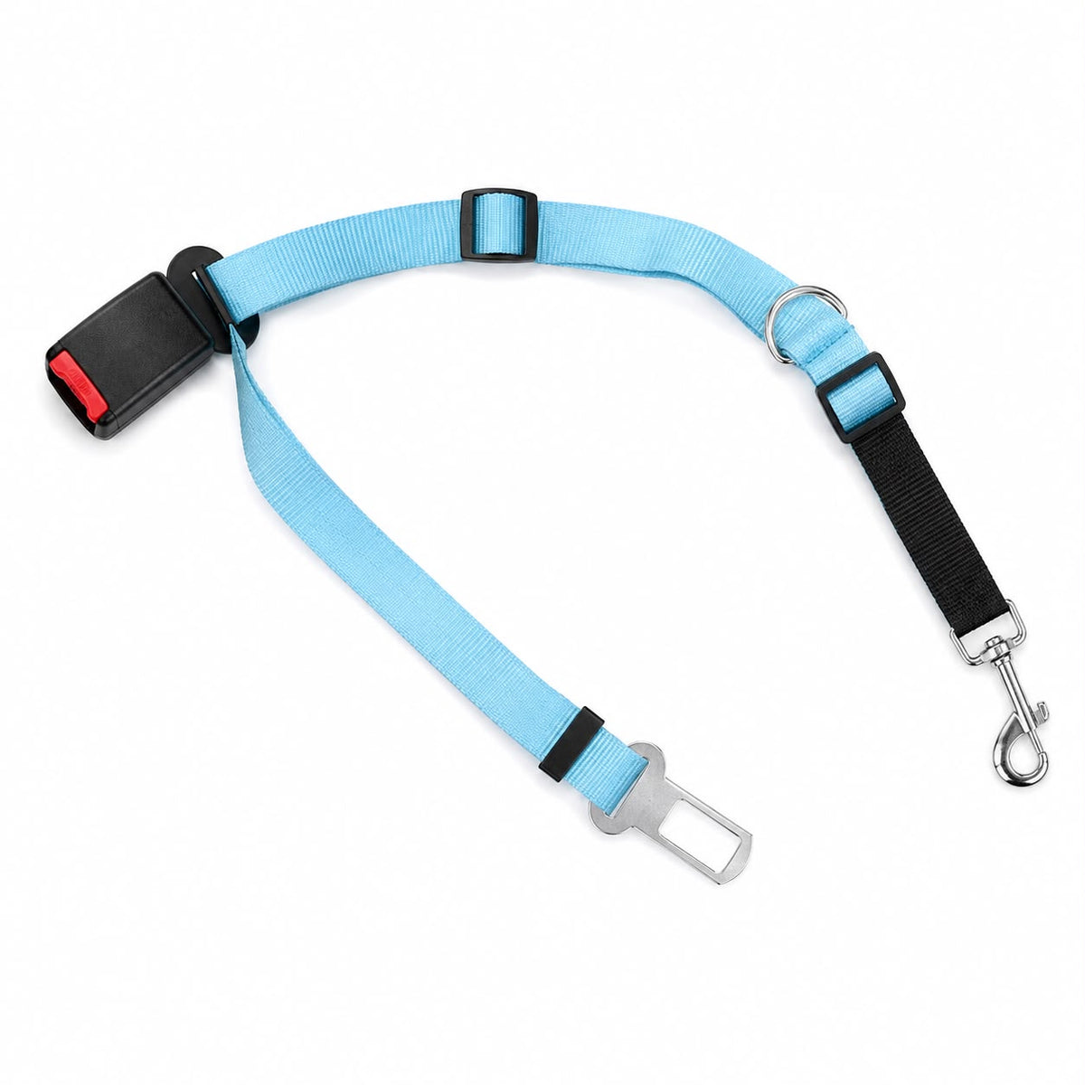 Adjustable Dog Car Seat Belt Safety Leash – Blue, Small Breed