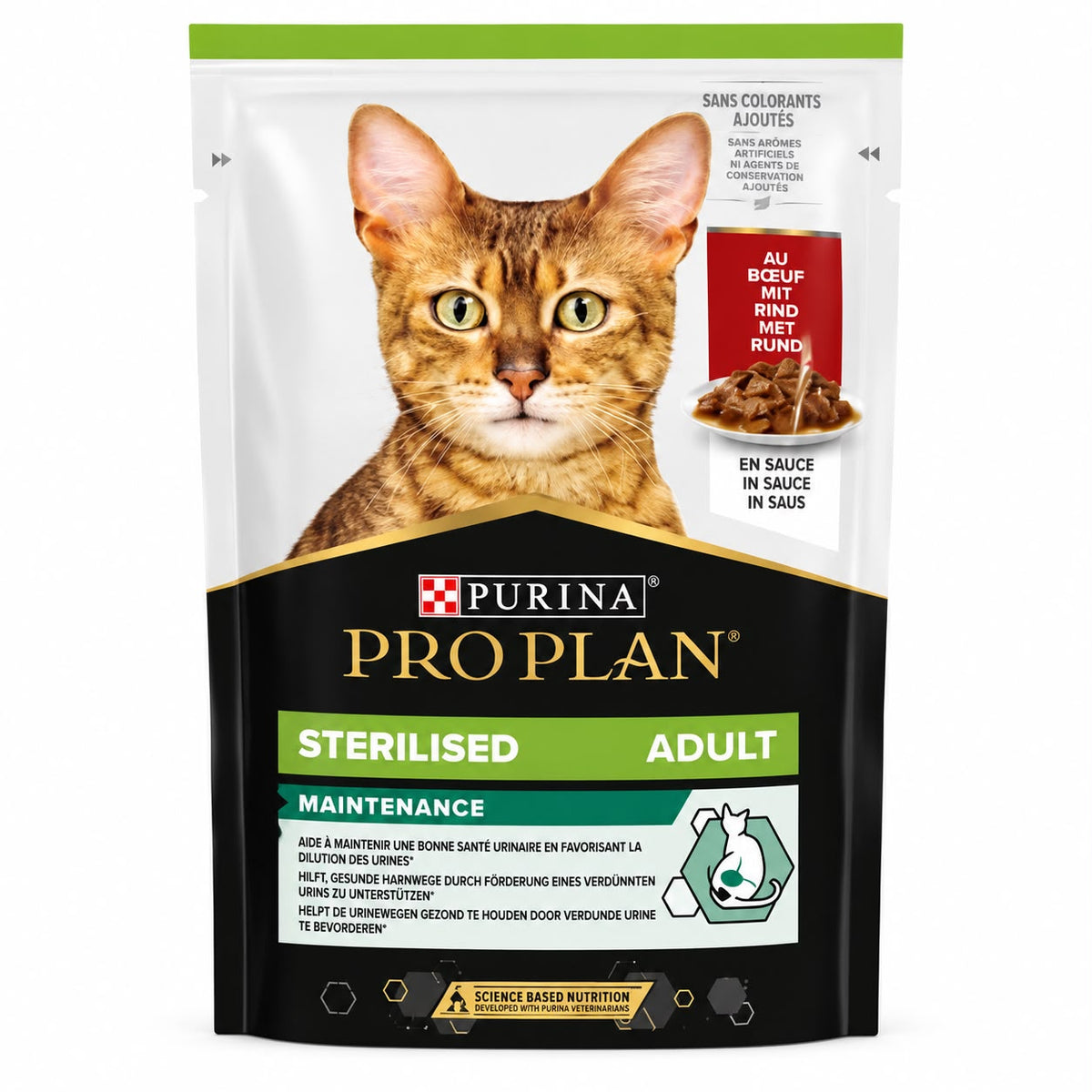 Purina Pro Plan Sterilised Adult Cat Wet Food with Beef in Sauce