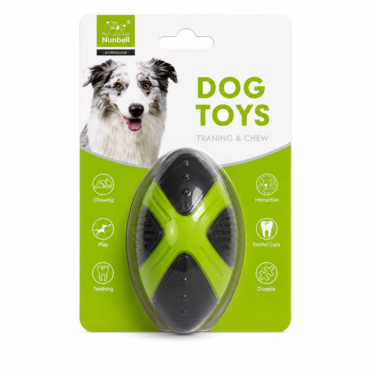 Interactive Rubber Dog Chew Toy Ball – Durable Dental Cleaning & Treat Dispensing Toy