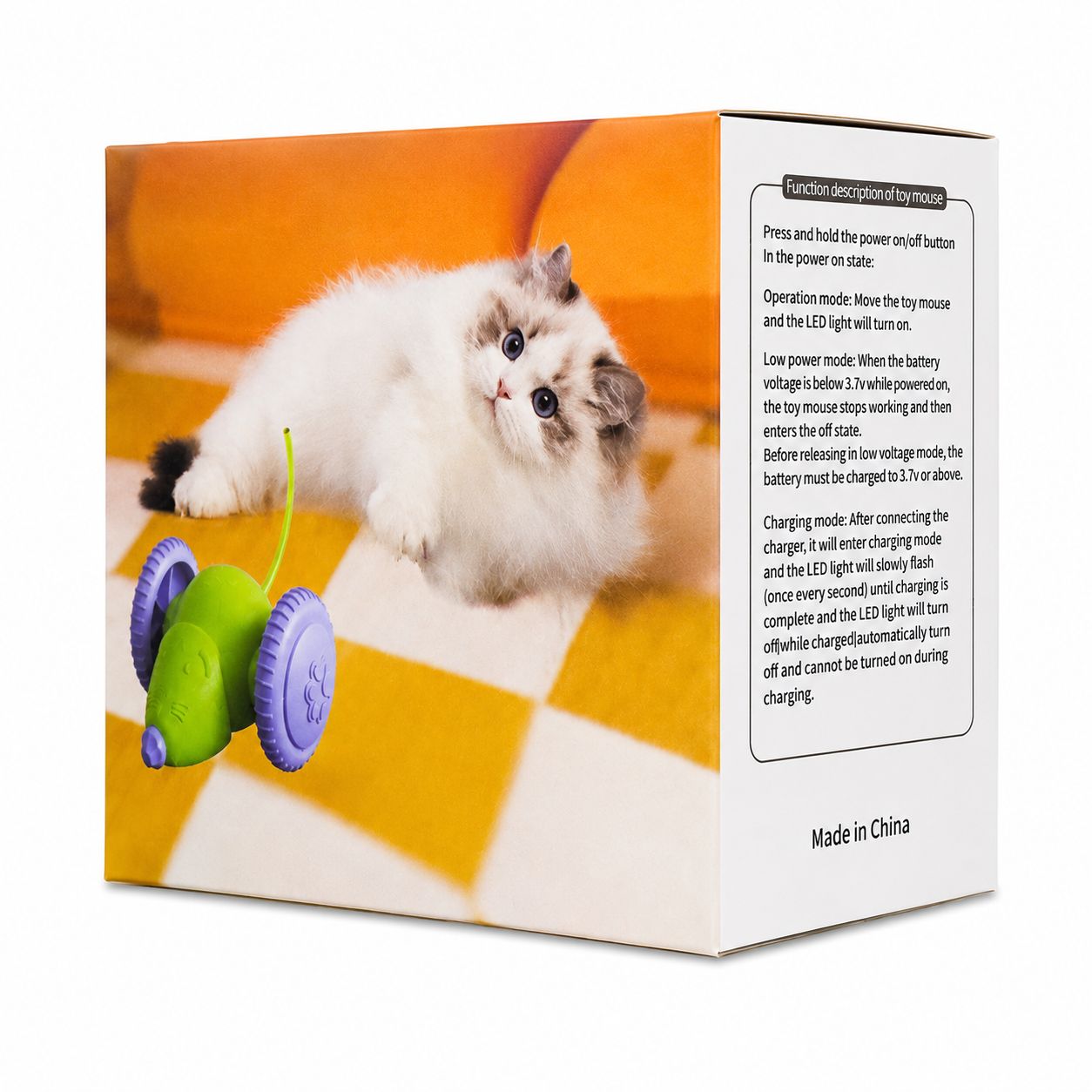 Rechargeable Interactive Moving Mouse Cat Toy