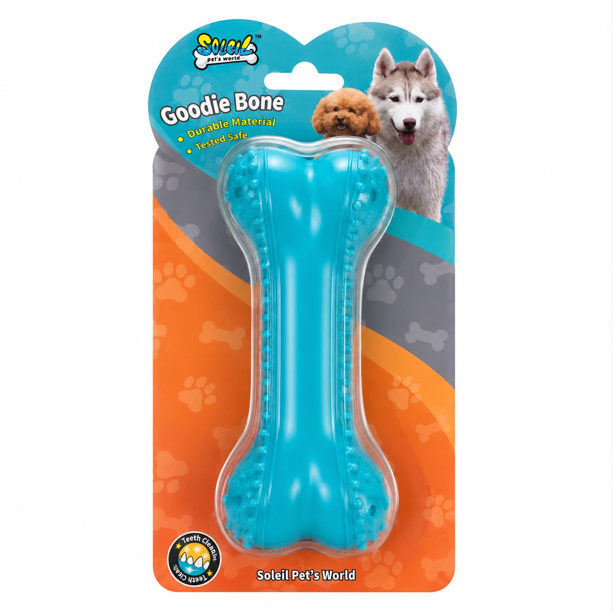 Durable Rubber Bone Chew Toy for Dogs – Dental Cleaning & Interactive Play